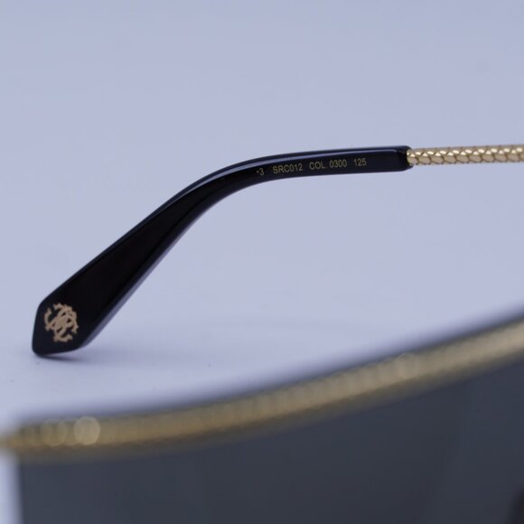 Roberto Cavalli SRC012M 0300 Sunglasses Shiny Rose Gold Shield Frame, Grey Lense main image 4